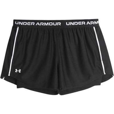 Under Armour Tech Play Up 2in1 Shorts-BLK Dames Sportbroek - Zwart - Wit