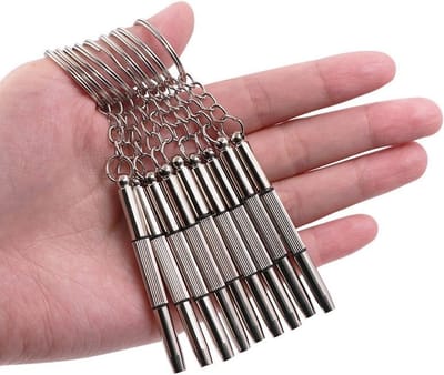 3 in 1 -Bril Schroevendraaier - Mini brilreparatie schroevendraaier- Schroeven -Sleutelhanger - Zilverkleurig