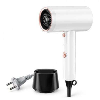 Haardroger - wit H01 - 2000 W warme en koude lucht - 3 snelheden met concentratormondstuk