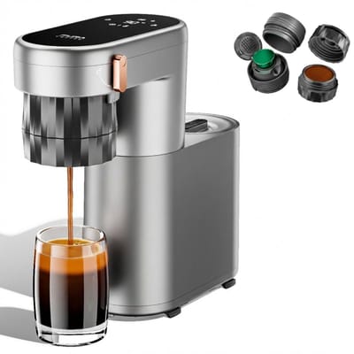 Pura Coffee C1 Pro - Compact & draagbare mini‑espressomachine - 20 bar, 3s instant heat - geschikt voor koffiepoeder & capsules