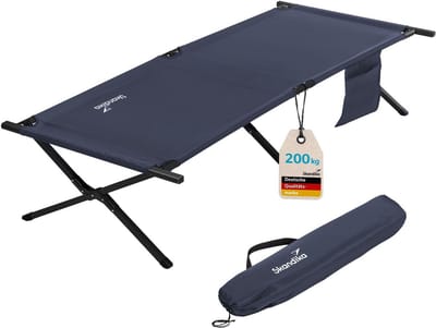 Inklapbaar Ligbed Outdoor met Organizer Tas - Draagbaar en Stevig voor Kamperen en Tuin