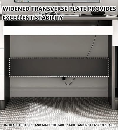 L-vorm Gaming Bureau 100x50x75 cm – Hoekbureau / Sta-bureau voor Thuiswerk & Home Office met Opberglades en Planken – Ruim Computer Bureau met Grote Opslagcapaciteit