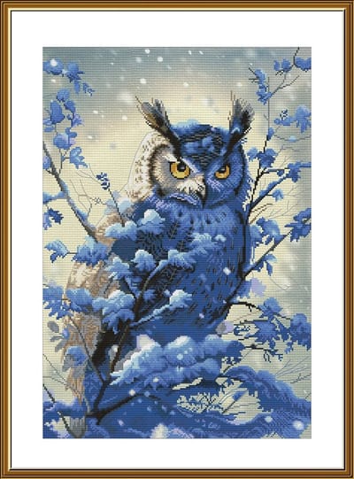 Borduurpakket Nova Sloboda - Winter queen - Winter Koningin (bedrukte achtergrond)
