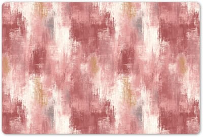 Placemats 45x30 cm - Placemat kunststof - 1 stuk - Penseelstrepen - Verweerd - Roze - Borden onderleggers - Decoratie voor op tafel - Keuken tafeldecoratie accessoires - Vinyl onderlegger - Tafelversiering