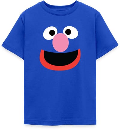 Sesamstraat Grobi Gezicht Kostuum T-Shirt Tiener