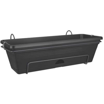 ELHO Balconniere Green Basics Allin1 - Extérieur & Balcon - L 25,7 x W 47,3 x H 16,7 cm - Vivre noir
