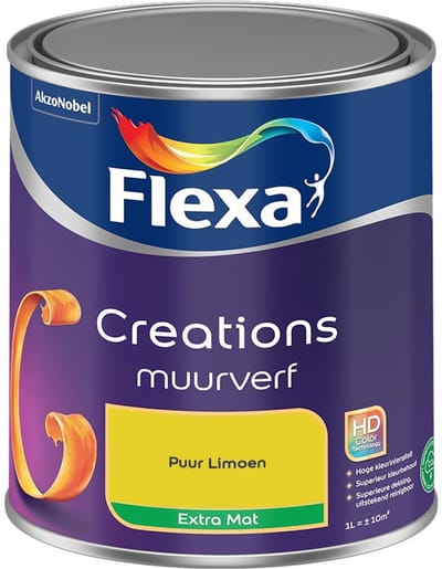 Flexa - Creations Muurverf Extra Mat - Puur Limoen - Mengverf - 1 L