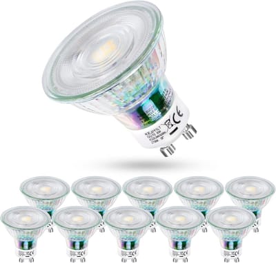 Set van 10x GU10 LED Lampen 6W Warm Wit (4500K) - Hoogwaardige Vervanging voor 65W Halogeen