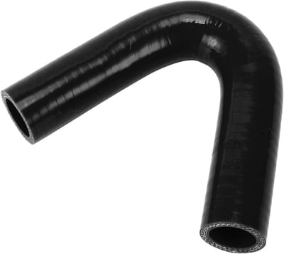 Dailygoods- Koelslang 135 Graden - Silicone Slang - Zwart - Binnendiameter 25mm - Lengte 120mm - Meerlaags Geweven Doek - Siliconenslang