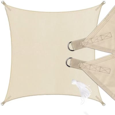 O'DADDY® Schaduwdoek 4x3m Rechthoek - Zonnezeil - Schaduwnet - Luifel Met Bevestiging Materiaal - Waterbestendig - UV30 Zonwering - Beige