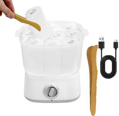 KZQ Handdoekverwarmer - Snelle verwarming voor handdoekjes - Draagbaar voor badkamer spa en salon - Wit