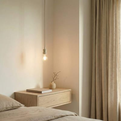 Lindby - hanglamp - 1licht - Aluminium, staal - H: 6.5 cm - E27 - beige