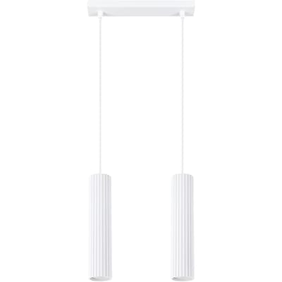 Sollux Lighting Hanglamp Karbon - GU10 - wit - aluminium - 90x30x6.5cm