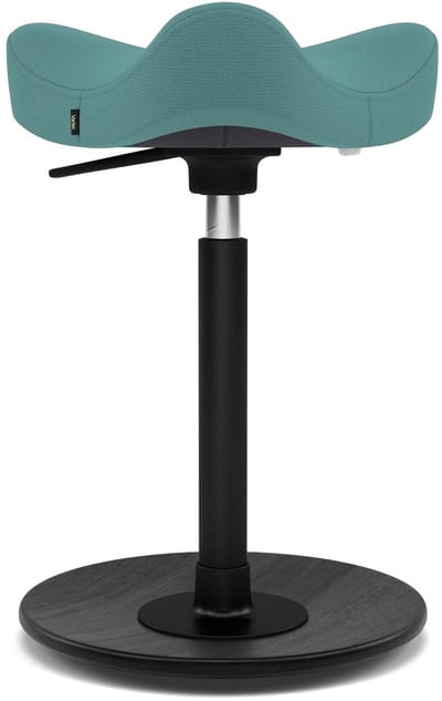 Varier Stokke Move Compact zadelkruk, Turquoise/Zwart Revive - ergonomisch