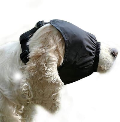 Huisdier Muilkorf - Hond Oogmasker - Hond Verzorgen - Kalmerend Angst Masker - S: Mond 14-18cm - Zwart