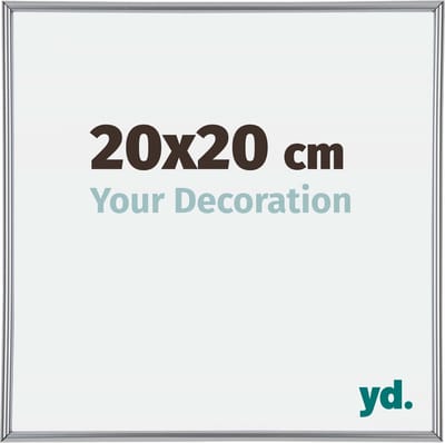Your Decoration - Fotolijst 20x20 cm - Kunststof - Zilver Hoogglans - Annecy