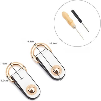 Hoge Kwaliteit D-Vormige Tassluitingen Ring Tas Hardware Accessoires Mode Handtassluiting Dames Tassen Riem Ornamenten Tas Decoratie wit