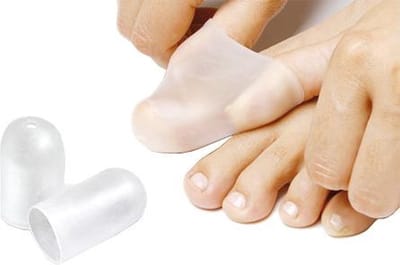 *** Gel-Teenbeschermer 2-pack - Zachte Gel - Maat ML - Bescherming tegen Pijn en Druk - Teenspreider Teen Kappen - Bescherming / Ondersteuning Grote Teen - van Heble® ***