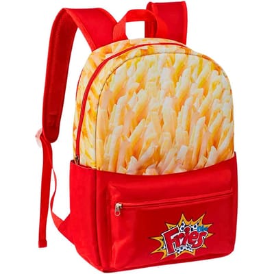 Enkelvoudige Schoolrugzak Oh My Pop! Rode Frietjes 30X42X17 Cm