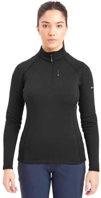 Montane Fury Fleece Met Halve Rits Zwart M Vrouw