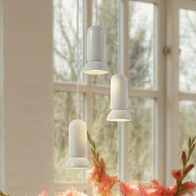 Lindby - hanglamp - 3lichts - Keramiek - H: 21.5 cm - GU10 - crème