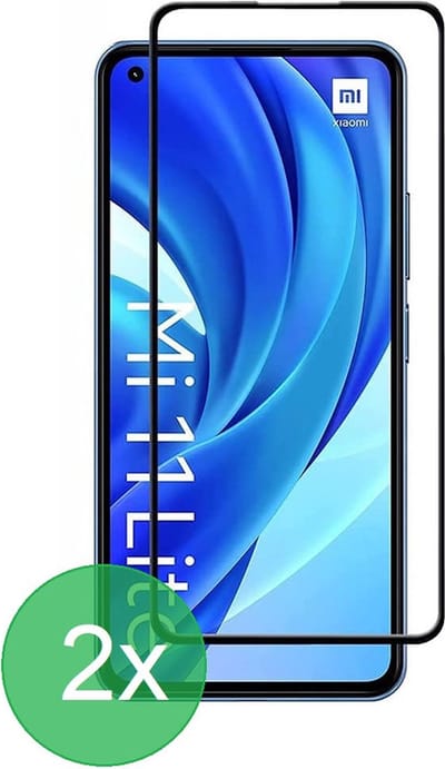 Screenprotector Geschikt voor: Xiaomi 11 Lite 4G & 5G / Mi 11 Lite Full 2x - screen protector - volledige glas - bescherming - beschermglas - ZT Accessoires