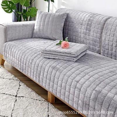Moderne Flanel Sofa Kussen Winter Anti-Slip Pluche Zitkussenhoes Herfst en Winter Pluche Sofa Kussen 70*70cm