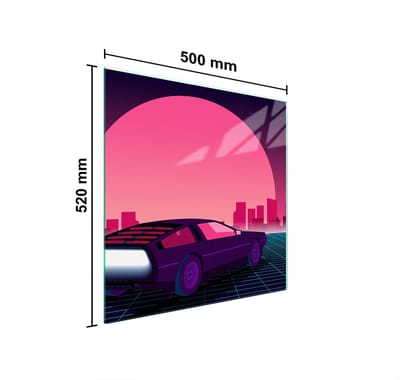 TMK ArtDeko Serie - Glazen Beschermplaat - 50x52 cm - Warmtebestendig - Veelzijdige Toepassing