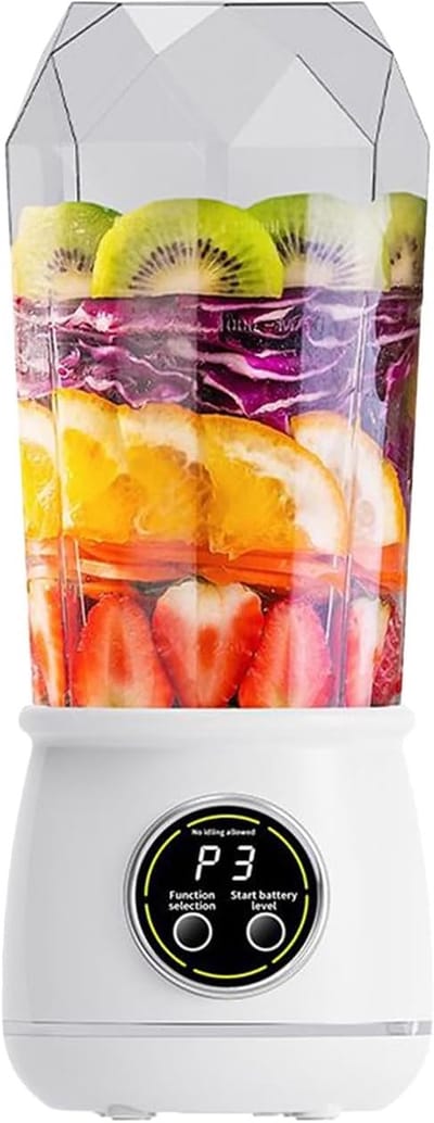 Oplaadbare Blender - 550 ml Lekdichte Draadloze Krachtige Smoothiemaker,Mini Reis Sapcentrifuge Shake Blender - Voor Groenten Reizen Sportschool Thuis Kantoor En Kamperen