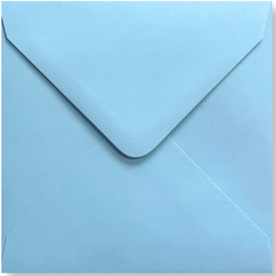 Cards & Crafts 50 Vierkante Enveloppen - Baby Blauw - 13x13cm - 110 g/sm