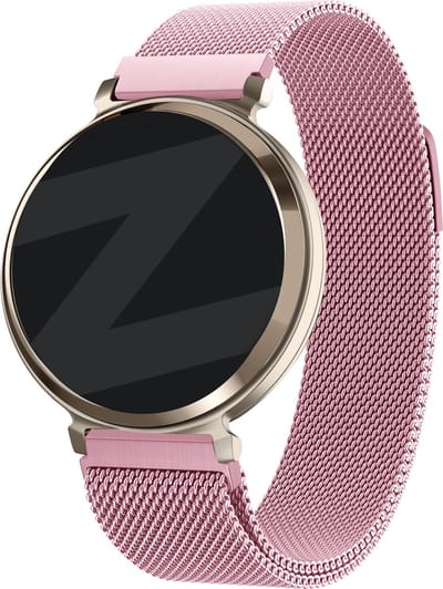 Bandz Milanese Loop band - Milanees smartwatch bandje 14mm met magneetsluiting geschikt voor Garmin Lily 2 (alleen tweede versie) - roze