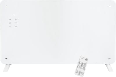 Glazen Convector - Elektrische Radiator - Ruimte Verwarmen - Met Afstandsbediening - 76.5 x 47 cm - Wit