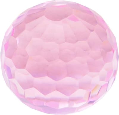 Quiges Verwisselbare Ring Steen Geslepen Bolletje 12mm - Roze - E12RHDC009