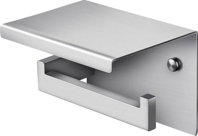 Deze toiletpapierhouder Geschikt voor ingebouwde plankjes is gemaakt van roestvrij staal en kan Geschikt voor zelfklevende achterkant worden bevestigd of aan de muur worden gemonteerd.