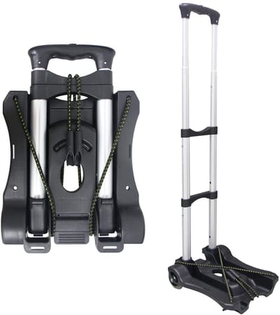 Opvouwbare Steekwagen – Lichtgewicht Transportkar met Telescoopsteel – Compact Inklapbaar – Steekkar voor Boodschappen, Verhuizen & Pakketten – Sterk & Draagbaar