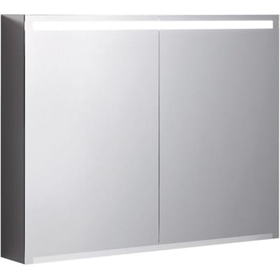 Geberit Option spiegelkast 2 dubbelzijdige spiegeldeuren met led verlichting 90x70x15cm