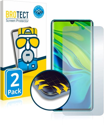 BROTECT - Screenprotector voor Xiaomi Mi Note 10 / 10 Pro - Folie Beschermfolie matte volledig dekking 2 Stuks