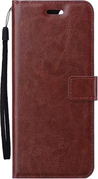 Hoesje Met Pasjeshouder - Geschikt voor Samsung Galaxy A35 - Luxe Bookcase Portemonee - Flip Case - Kunstleer Book Case - Flipcase - Book Cover - Walletcase - Portemonneehoes - Bruin