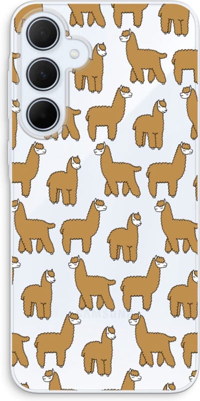 Case Company® - Hoesje geschikt voor Samsung Galaxy A35 hoesje - Alpacas - Soft Cover Telefoonhoesje - Bescherming aan alle Kanten en Schermrand