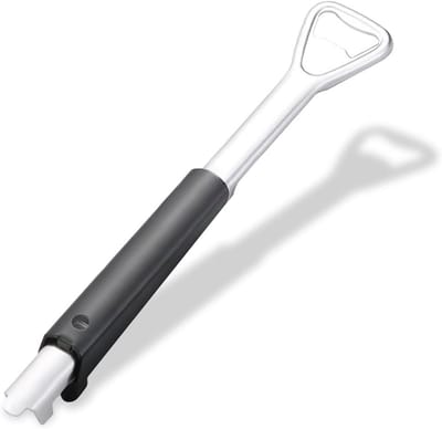 Draagbare zwarte flesopener van roestvrij staal, duurzame sleutelhanger voor keuken en bar, perfect voor cadeau en gebruiksgemak (1 stuk)