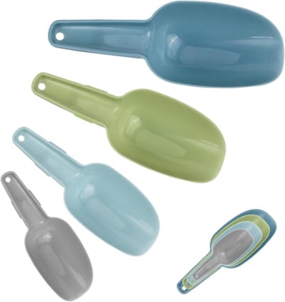 Multifunctionele Set van 4 IJslepel voor Keuken en Bar - Perfect voor IJs, Noten, Granen en Specerijen (50/100/150/250ml)
