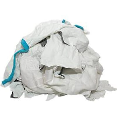 Poetsdoeken, tricot kwaliteit, treksterkte, gerecycled katoen, wit-grijs, 10 kg