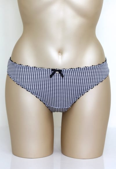 Freya - Saskia - string - zwart/wit geblokt - Maat XS / 34