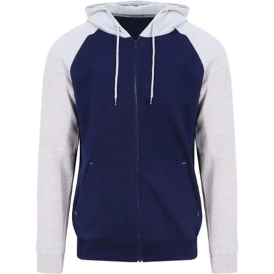 Hooded sweatshirt met rits Just Hoods Baseball