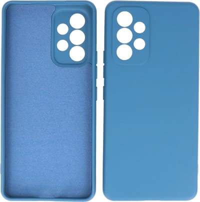 Hoesje Geschikt voor Samsung Galaxy A33 5G - Fashion Telefoonhoesje Backcover - Siliconen Hoesje - Navy