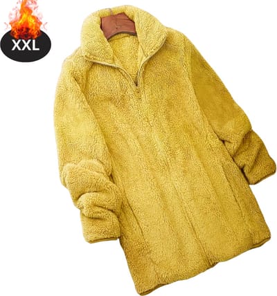 Livano Winterjas - Parka - Dames - Winter - Jas - Volwassen - Stijlvol - Geel - XXL