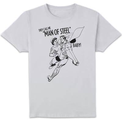 DC Comics Superman Man of Steel T-shirt - Wit - 3XL