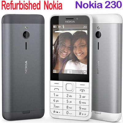 Gerenoveerde Nokia Originele Nokia 230 Dual SIM Mobiele Telefoon Met Dual SIM No charger wit
