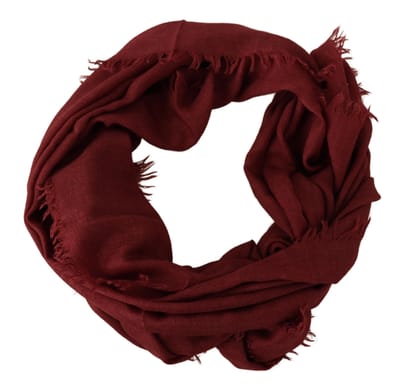 Dolce & Gabbana Rode DG Kroon Kasjmier Zijde Sjaal Fringe Wrap Mannelijke Sjaal