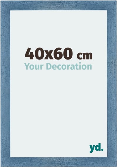 Your Decoration - Fotolijst 40x60 cm - MDF - Helder Blauw Geveegd - Mura
